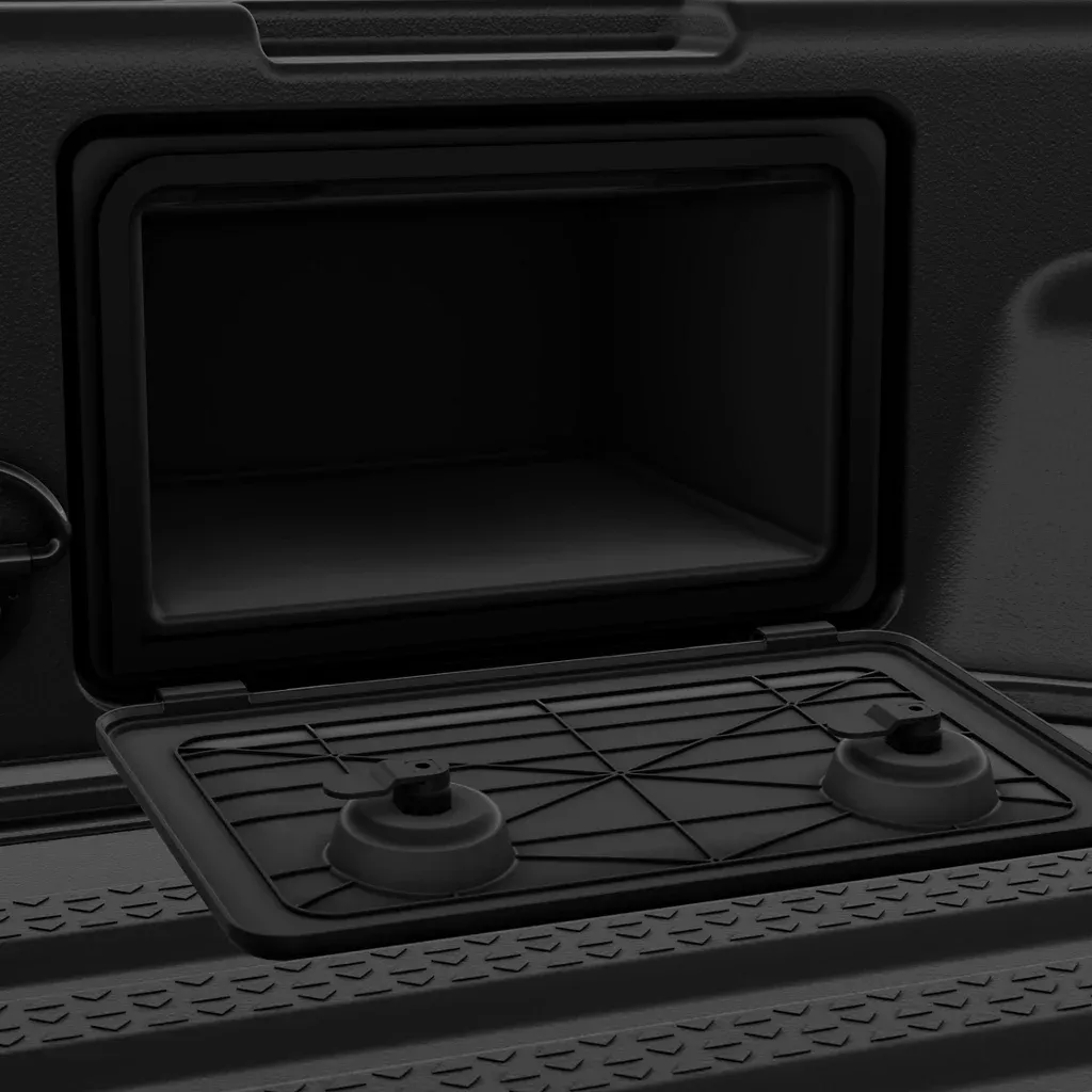 Are there utility functions in the Santa Cruz's truck bed?