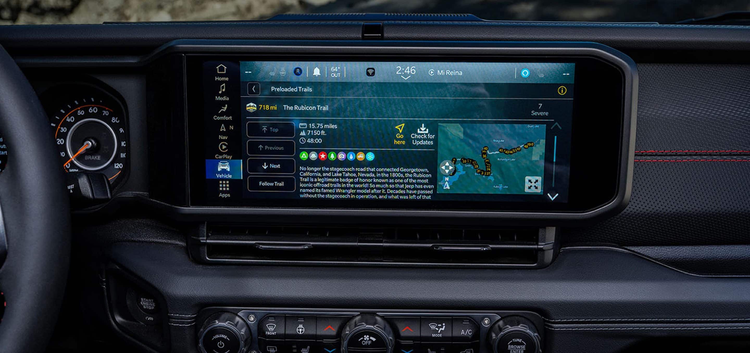 The 2026 Jeep Gladiator's Center Display Details