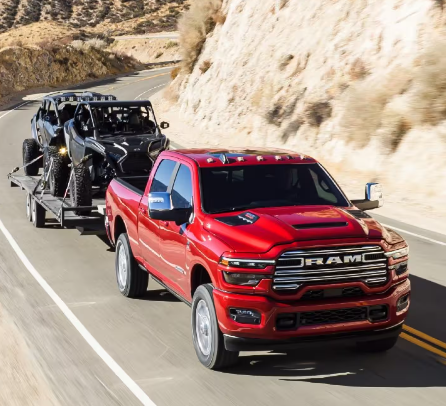 What are the Towing and Payload Capabilities for Each Ram 2500 Engine?