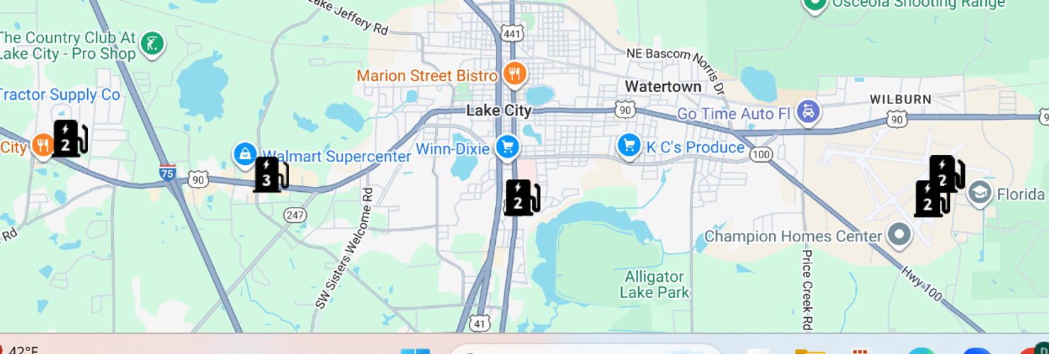 Public Charging in Lake City and Surrounding Areas
