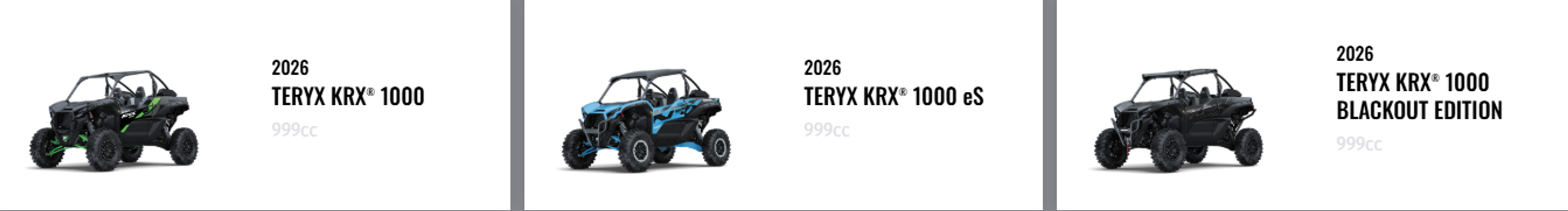 2026 Kawasaki Teryx KRX4 1000 Trim Levels