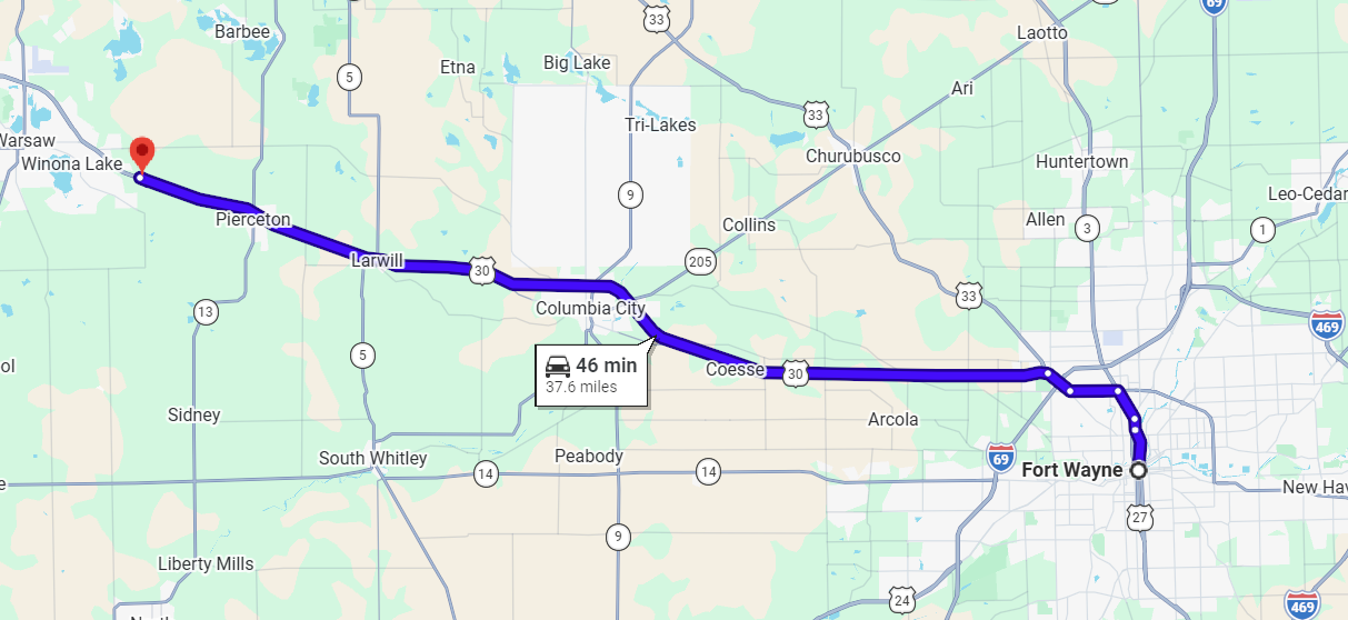 Getting from Fort Wayne to Lake City Cycle