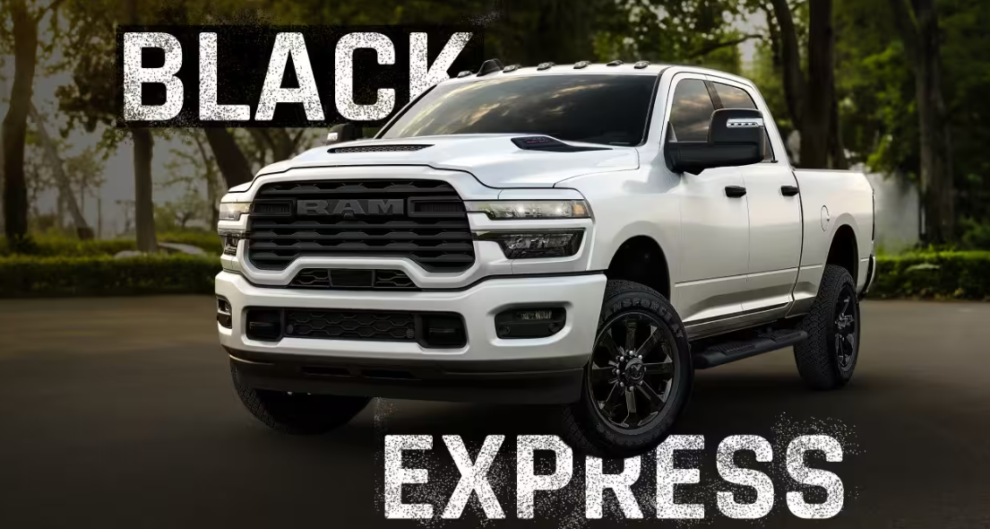 What Sporty Style Upgrades Does the 2026 Ram 2500 Black Express Offer?