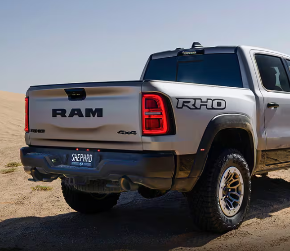 What comes standard with the Ram 1500 RHO's exterior?