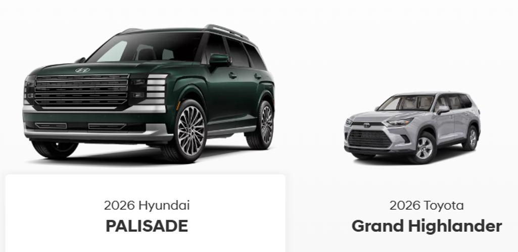 2026 Hyundai Palisade vs Toyota Grand Highlander
