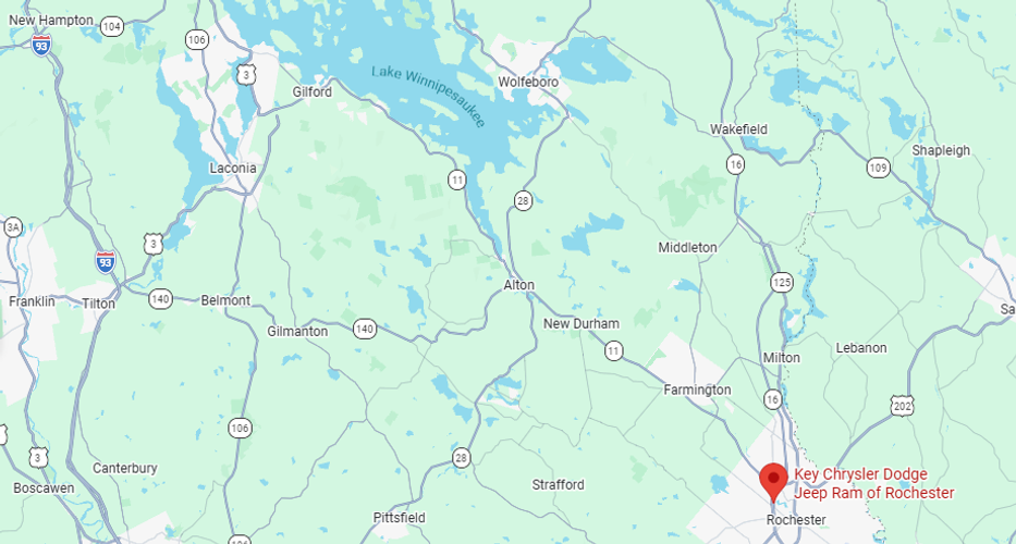Directions to Key Chrysler Dodge Jeep Ram of Rochester from the Lakes Region