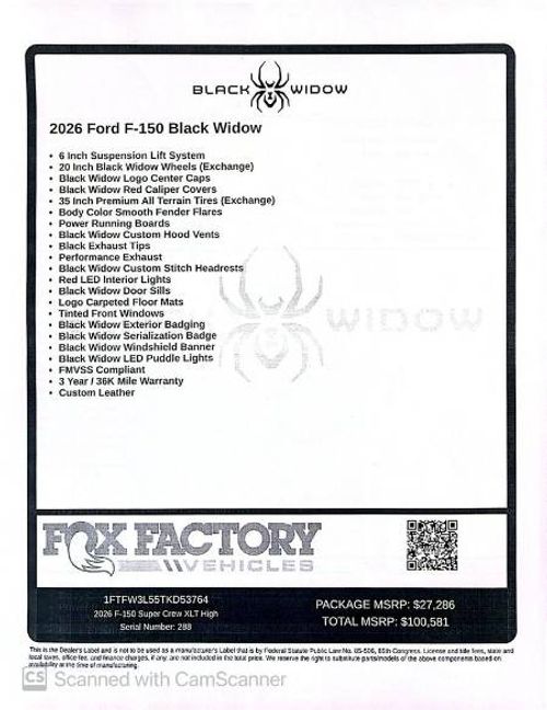 What Is a Black Widow Ford Truck?