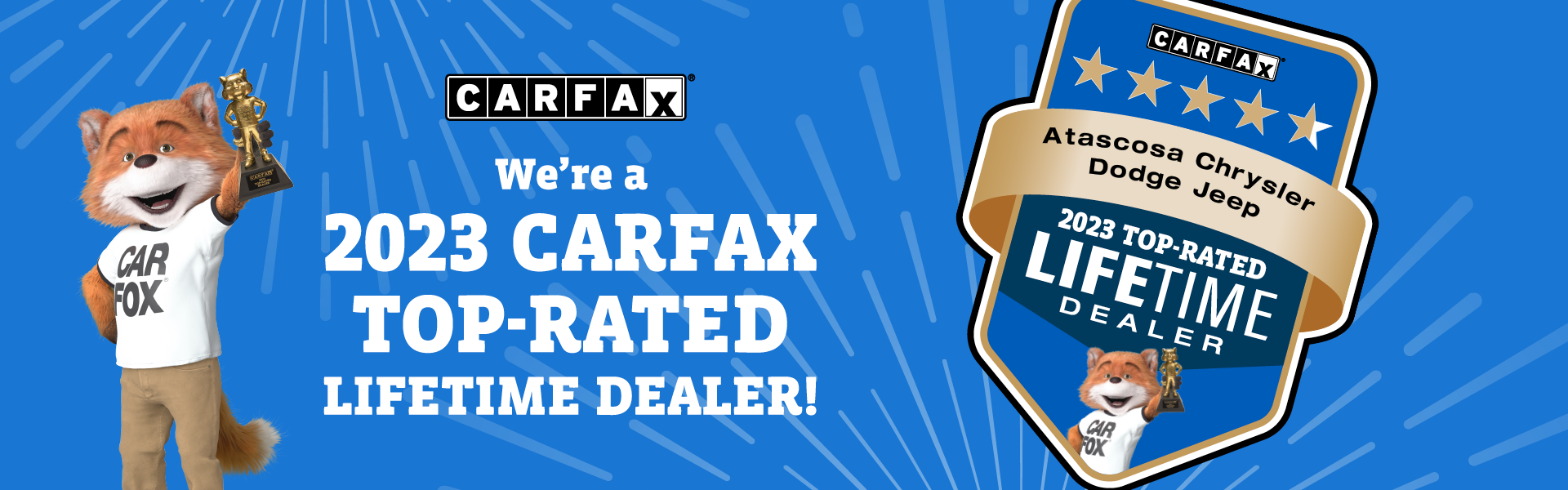 Allways Atascosa Chrysler Dodge Jeep Ram Named CARFAX Top-Rated Dealer